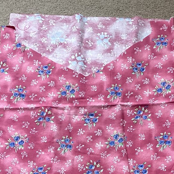 One Piece of Pink Floral Fabric Flannel Material Sewing Quilting Crafting - Picture 3 of 4